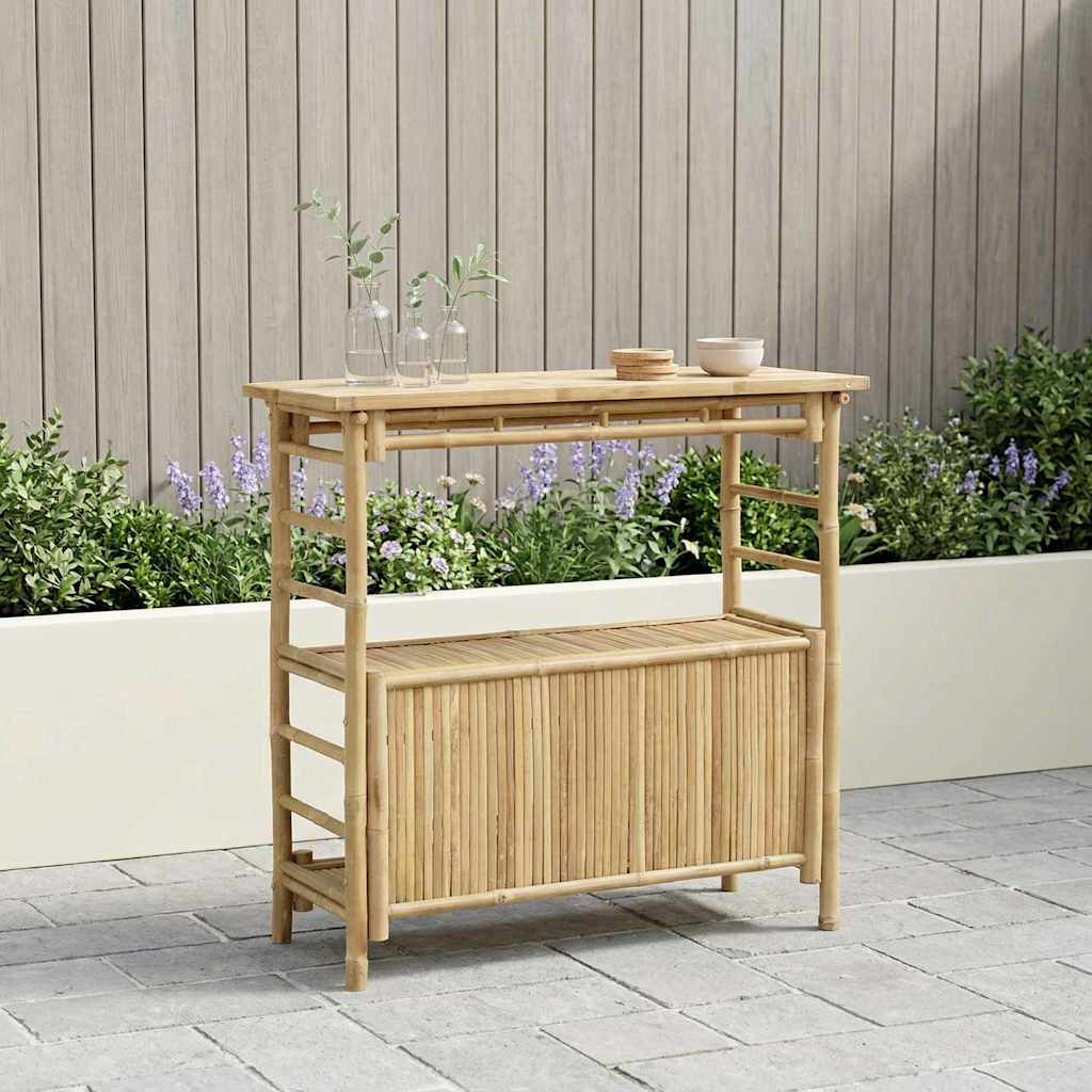 Tavolo da bar da esterno Naturale 110 x 50 x 105 cm Bambù | homemem39