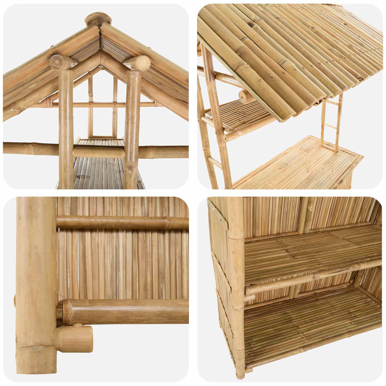 Tavolo da bar da esterno Naturale 115 x 95 x 214 cm Bambù | homemem39