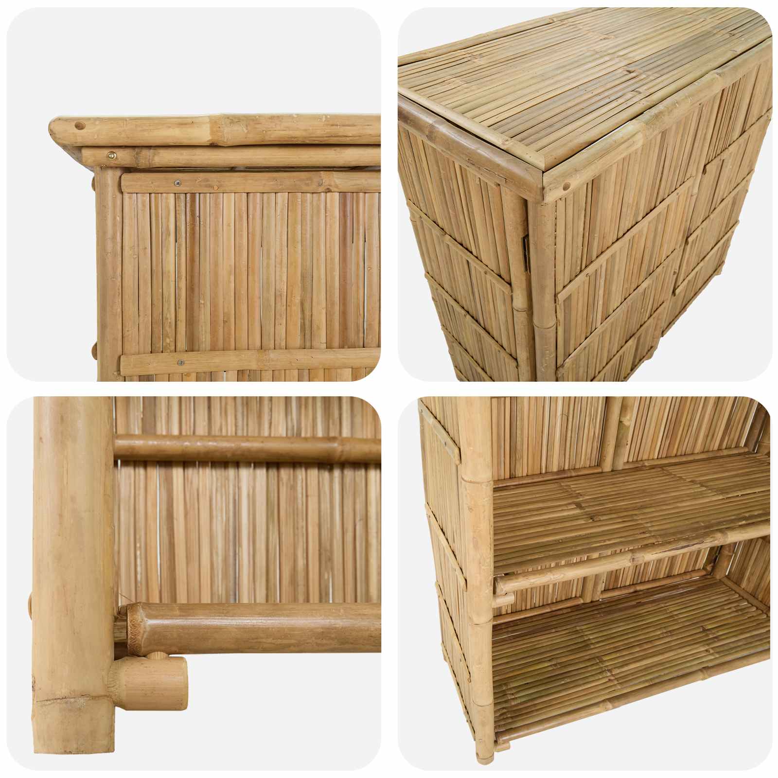 Tavolo da bar da esterno Naturale 115 x 55 x 105 cm Bambù | homemem39