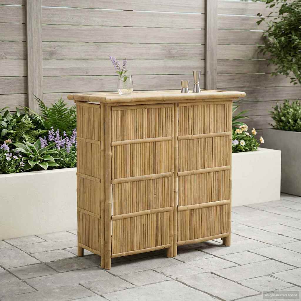 Tavolo da bar da esterno Naturale 115 x 55 x 105 cm Bambù | homemem39