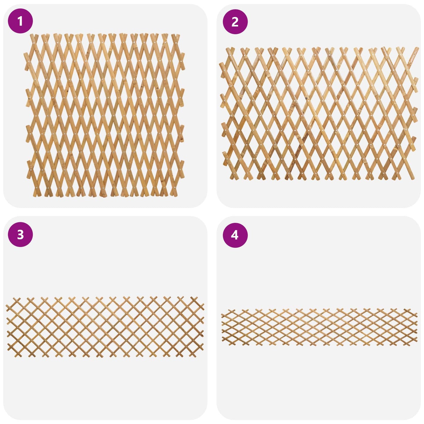 Recinto Trellis Espandibile 2 pcs Marrone Chiaro 100 x 105 cm | homemem39