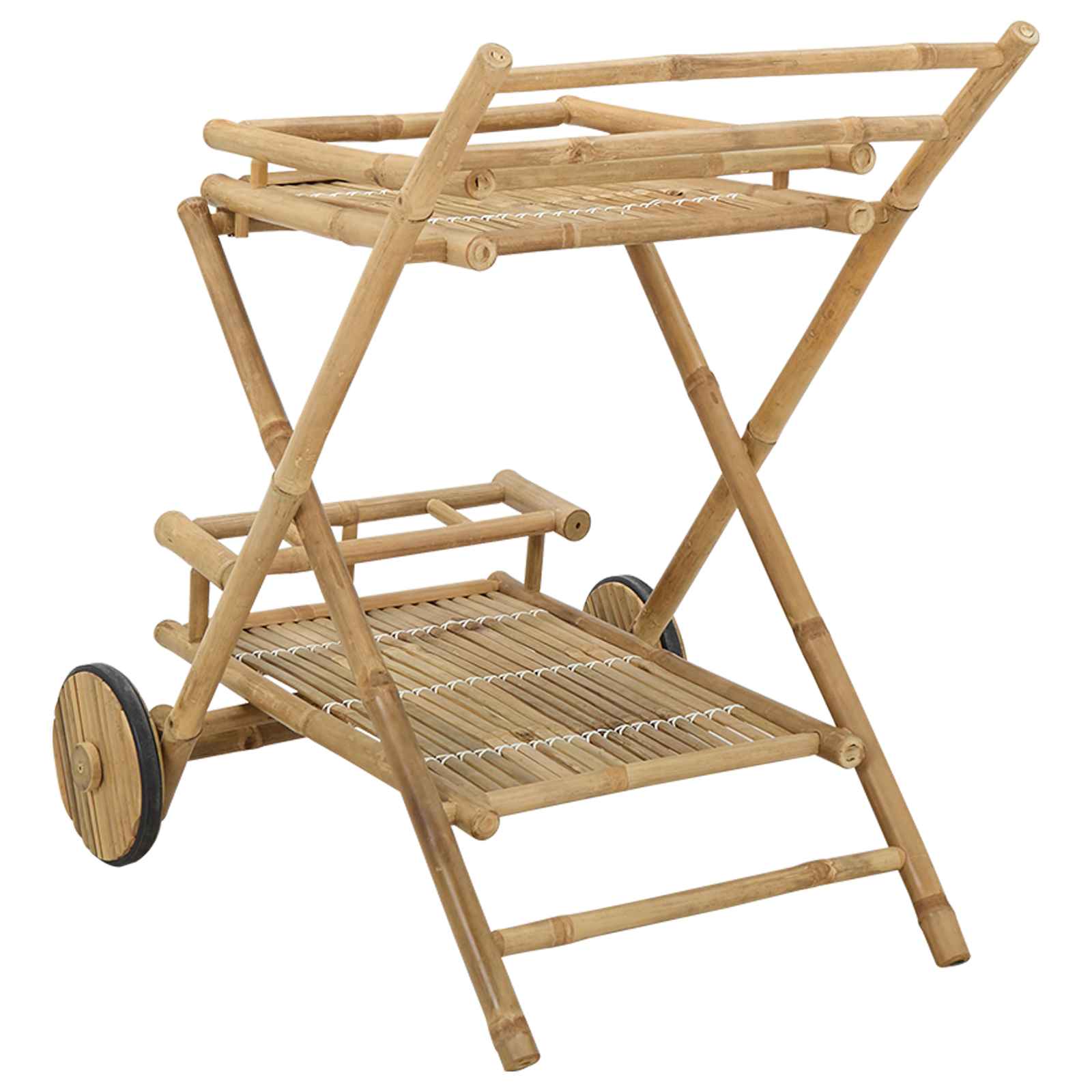 Carrello da servizio con ruote Naturale 79 x 67,5 x 84 cm Bambù | homemem39
