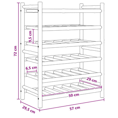 Portabottiglie Naturale 57 x 29,5 x 72 cm Bambù | homemem39