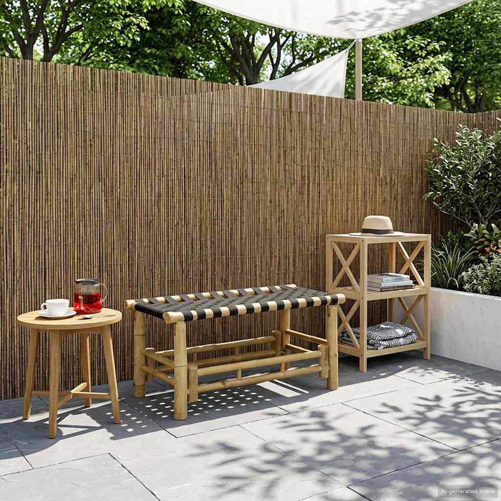 Panchina da giardino Naturale 80 x 38 x 40 cm Bambù | homemem39