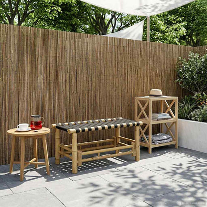 Panchina da giardino 80 x 38 x 40 cm Bambù Naturale