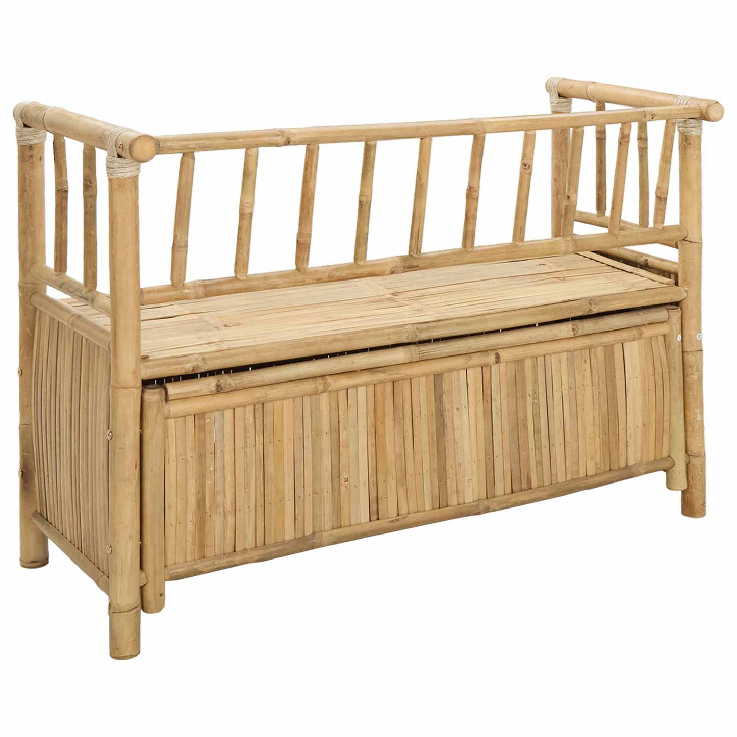 Panca da Giardino con Contenitore 110 x 47 x 80 cm Bambù
