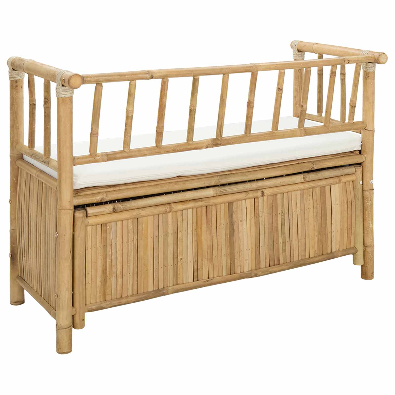 Panca da Giardino con Contenitore Naturale 110 x 47 x 80 cm | homemem39