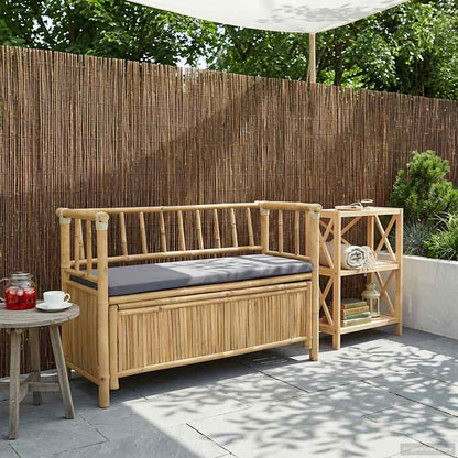 Panca da Giardino con Contenitore 110 x 47 x 80 cm Bambù