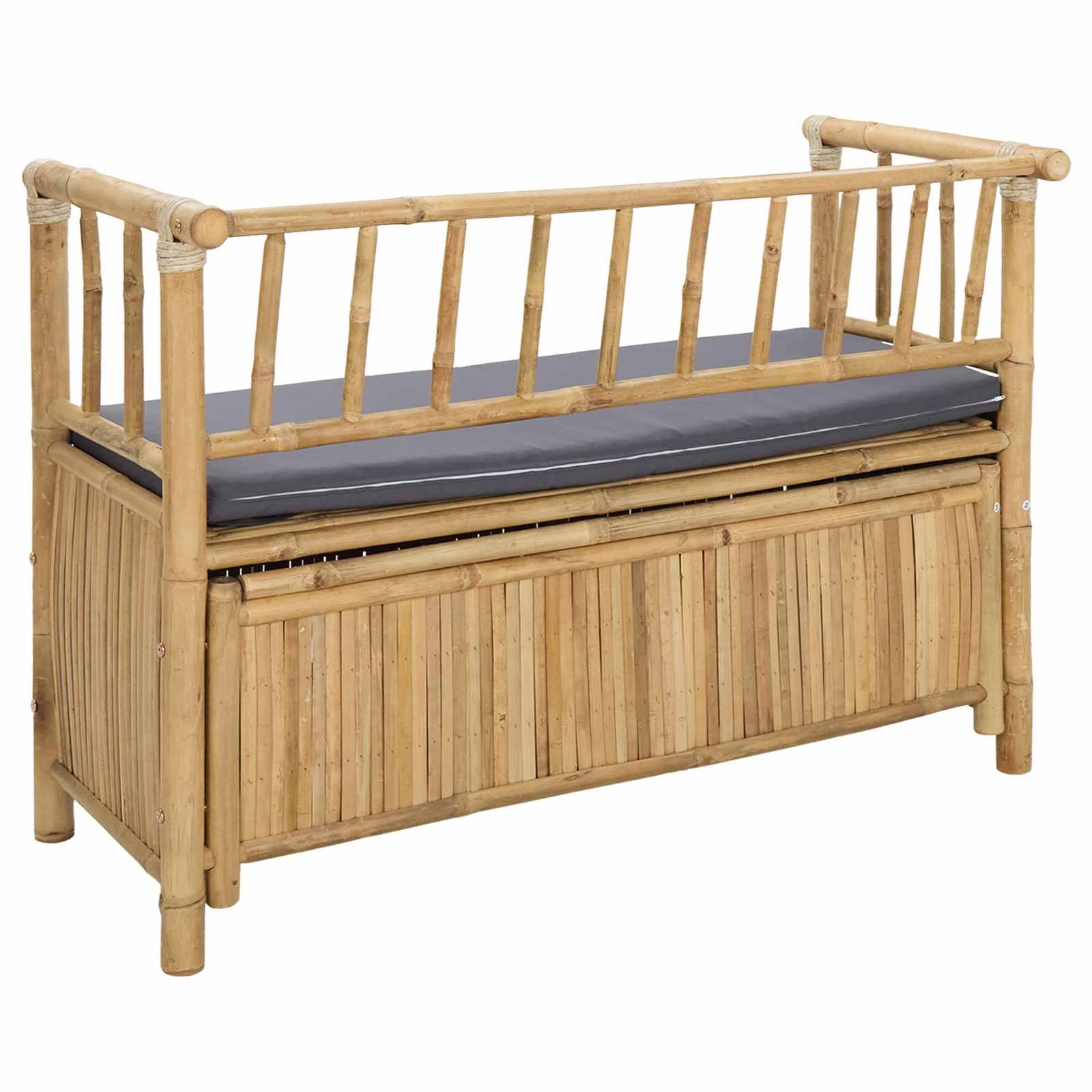 Panca da Giardino con Contenitore Naturale 110 x 47 x 80 cm | homemem39
