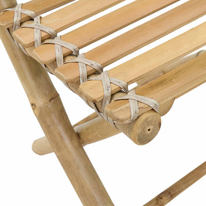 Sedia da Giardino 4 pz Naturale Bambù
