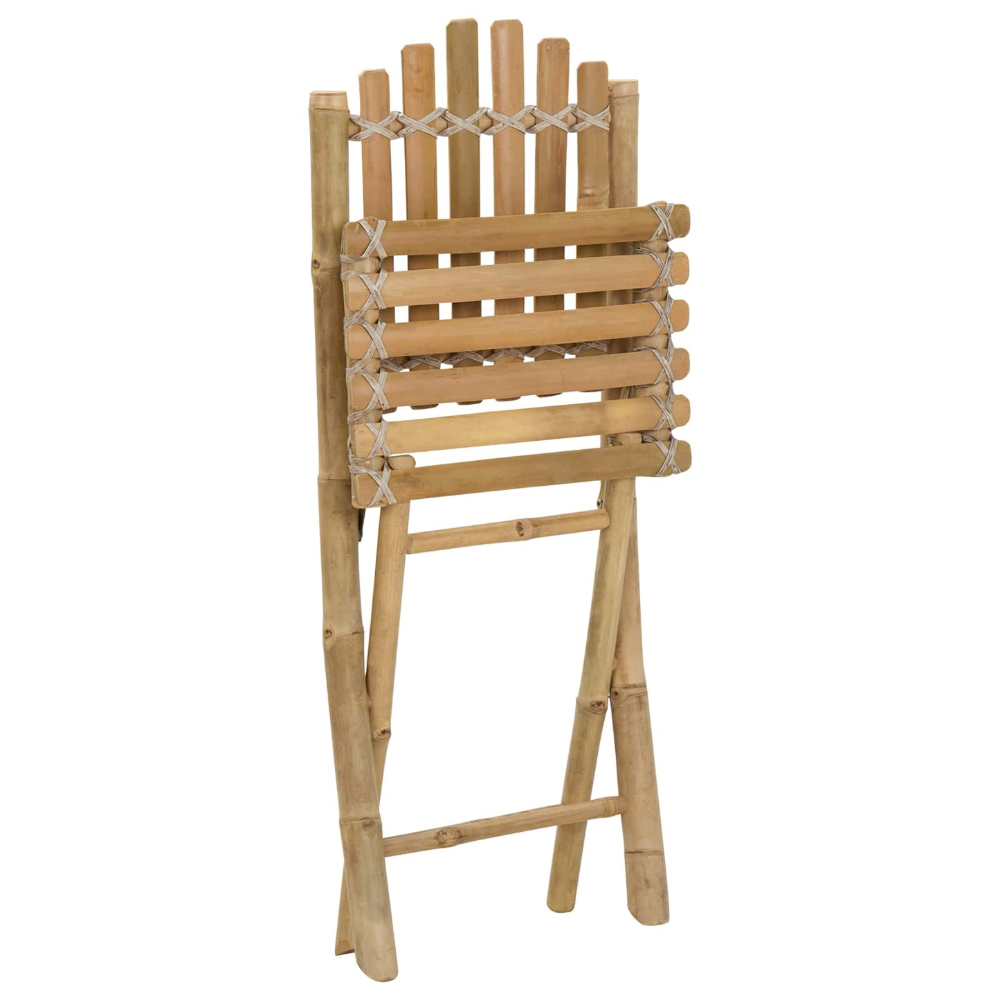 Sedia da Giardino 4 pz Naturale Bambù