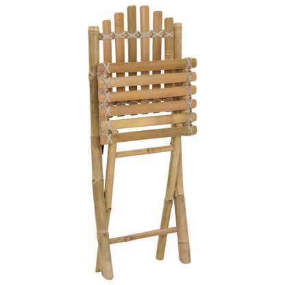 Sedia da Giardino 4 pz Naturale Bambù