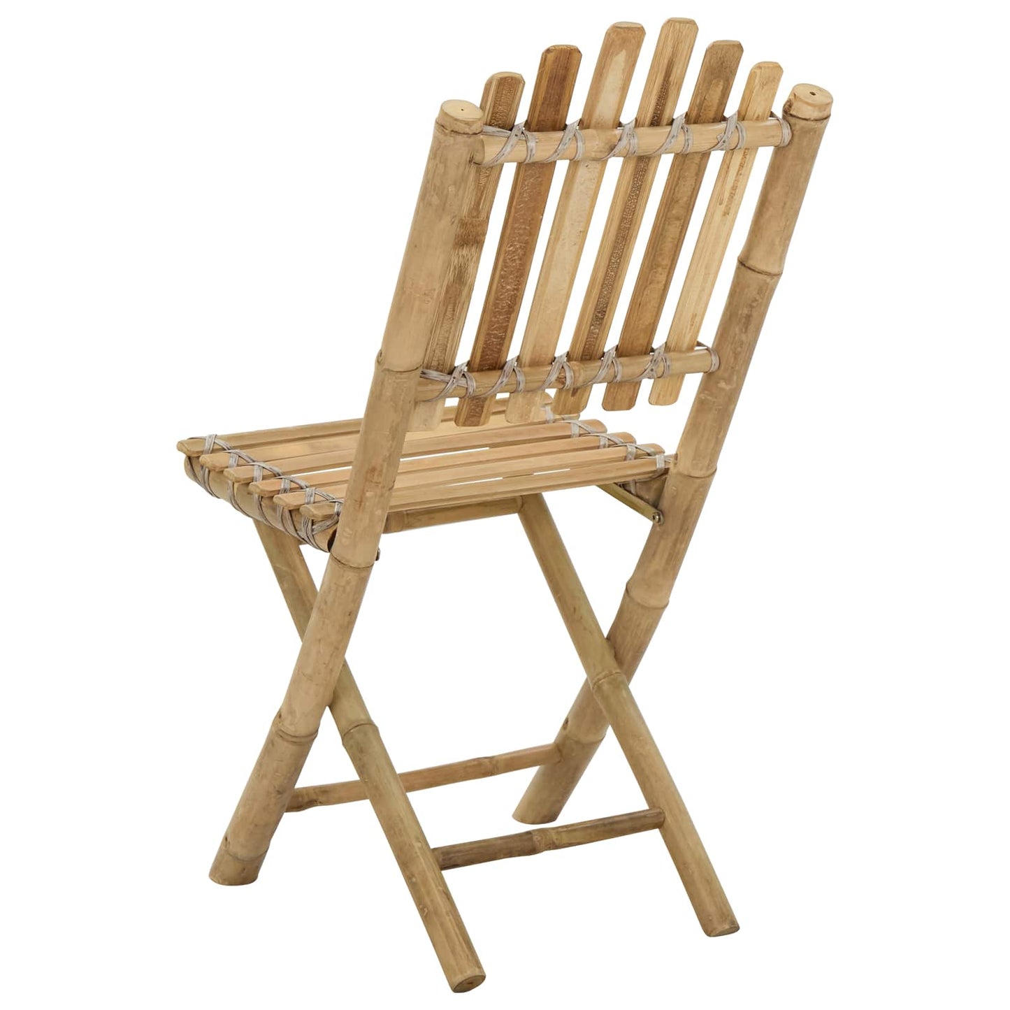 Sedia da Giardino 4 pz Naturale Bambù