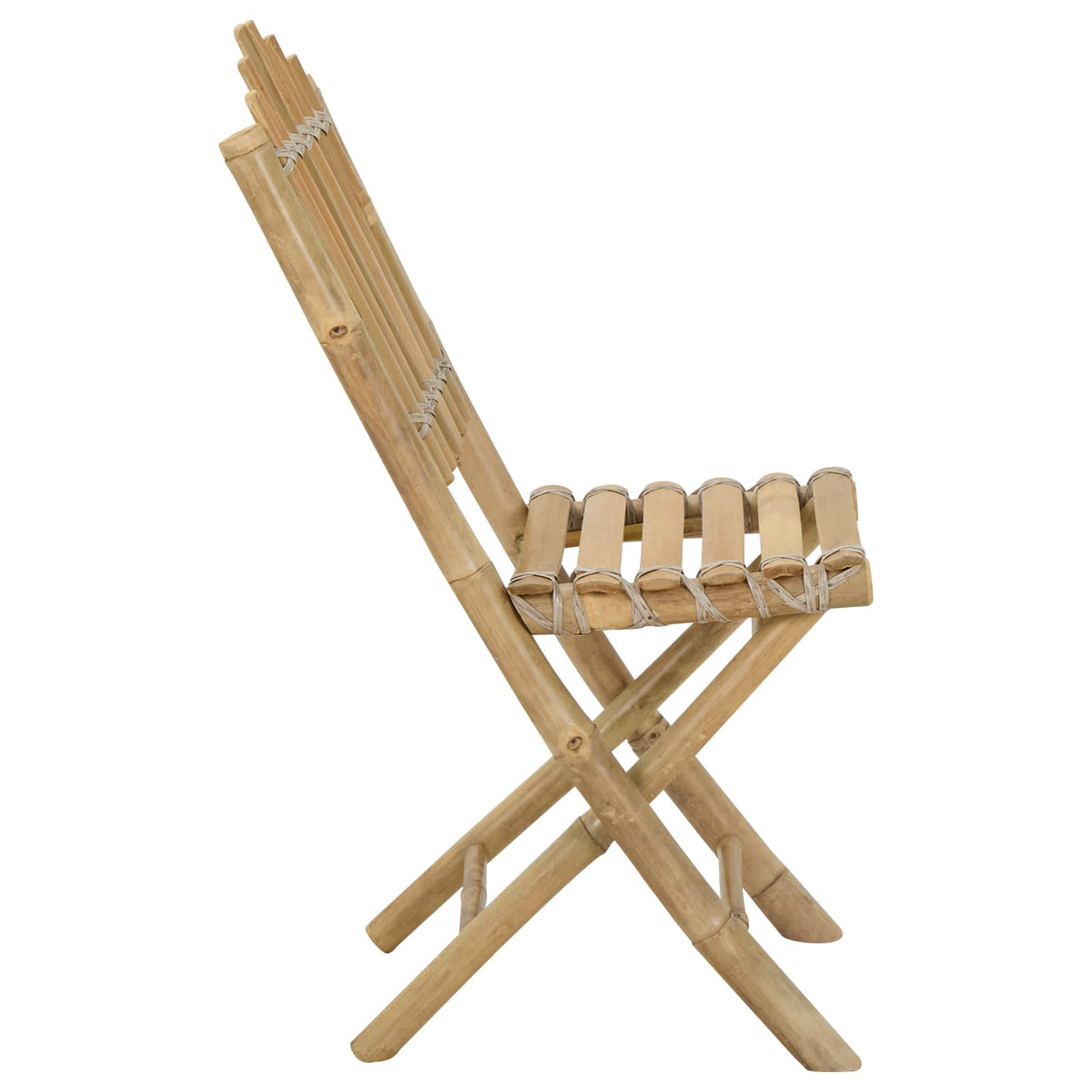 Sedia da Giardino 4 pz Naturale Bambù