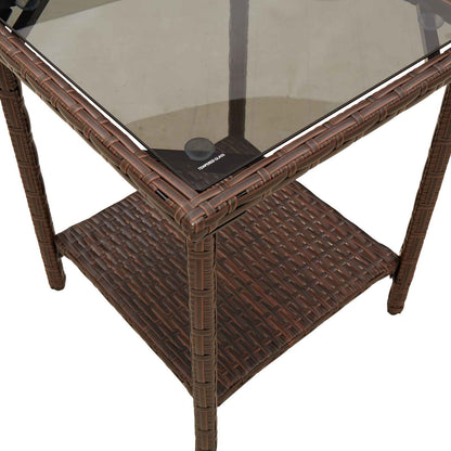 Set di divani da esterno 2 pcs Marrone e Rosso polyrattan | homemem39