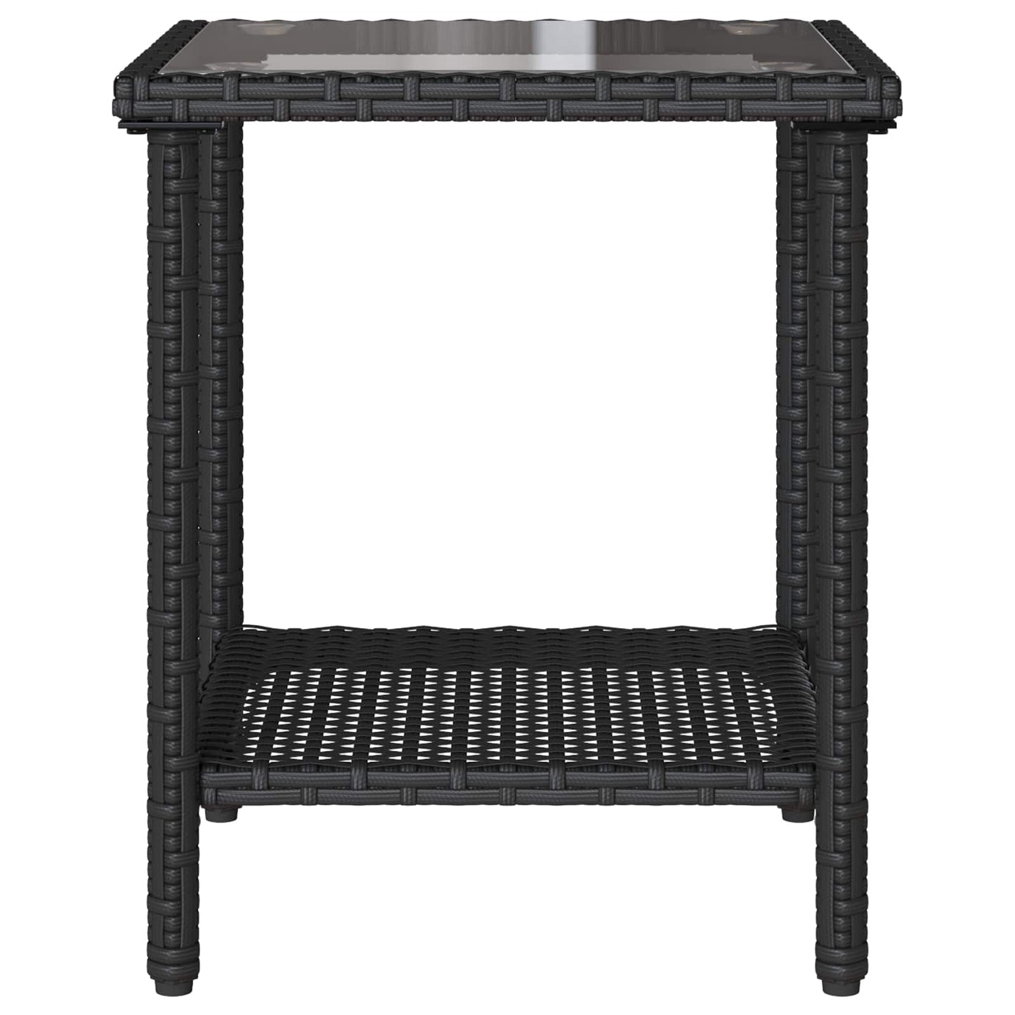 Divano da giardino 2 pcs Nero e Turchese Poly Rattan | homemem39