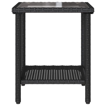 Divano da giardino 2 pcs Nero e Turchese Poly Rattan | homemem39