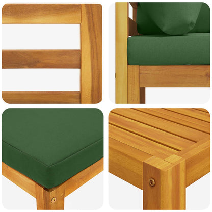 Set da giardino modulare 5 pezzi Naturale | homemem39