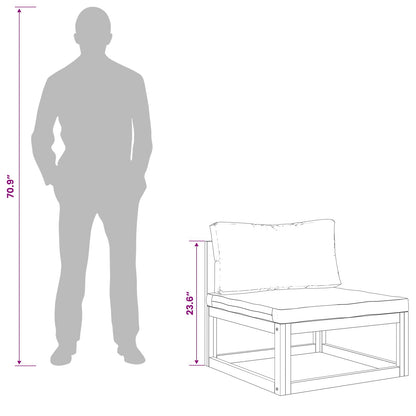Set di divani 6 pz Naturale Legno di Acacia Massello | homemem39