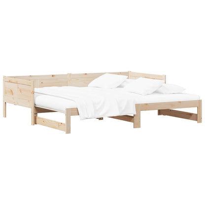 Letto Giorno Estraibile Naturale 180 x 200 cm Pino massello | homemem39