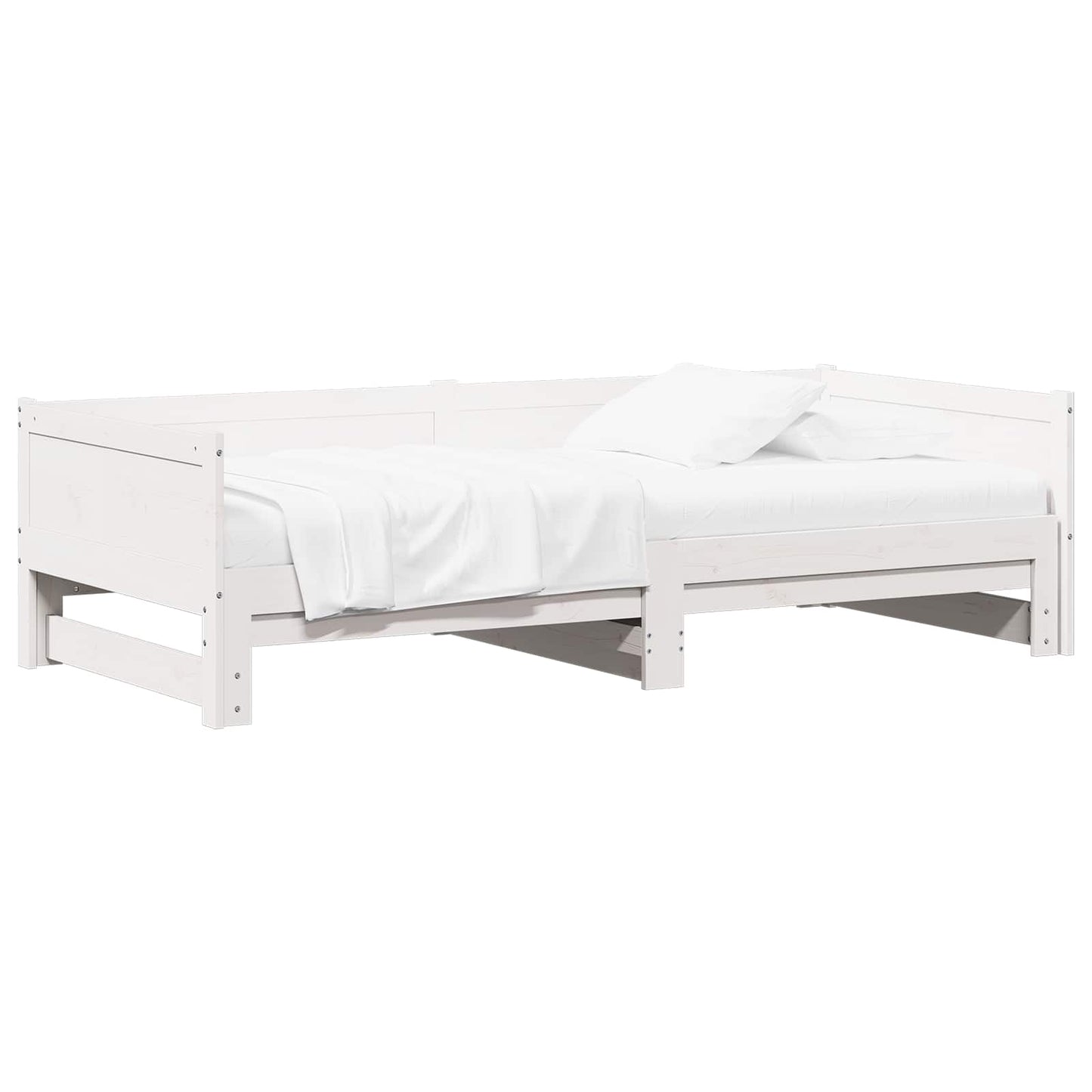 Letto Giorno Estraibile Bianco 180 x 200 cm Pino massello | homemem39