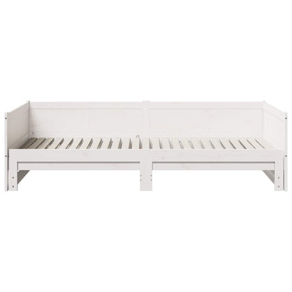 Letto Giorno Estraibile Bianco 180 x 200 cm Pino massello | homemem39