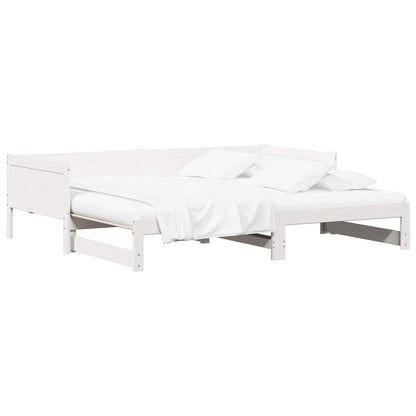 Letto Giorno Estraibile Bianco 180 x 200 cm Pino massello | homemem39