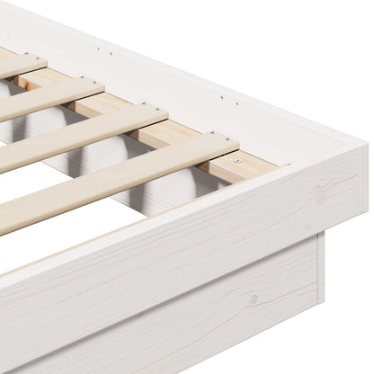 Struttura del letto Bianco 200 x 200 cm Pino massello | homemem39