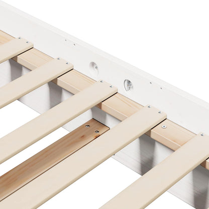 Struttura del letto Bianco 200 x 200 cm Pino massello | homemem39