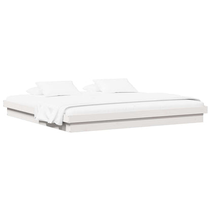 Struttura del letto Bianco 200 x 200 cm Pino massello | homemem39