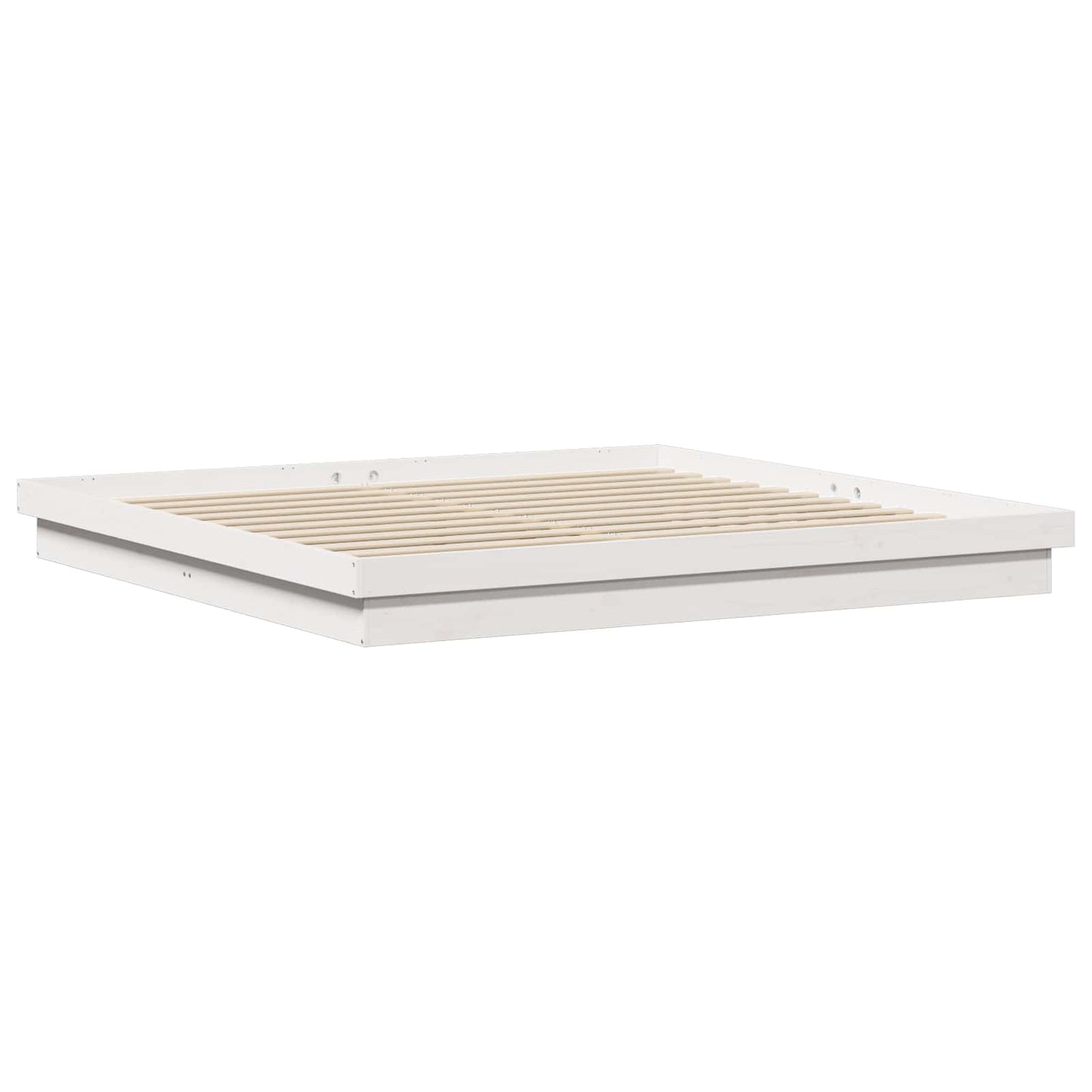 Struttura del letto Bianco 200 x 200 cm Pino massello | homemem39