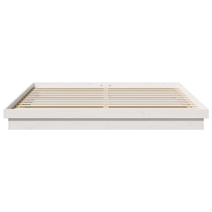 Struttura del letto Bianco 200 x 200 cm Pino massello | homemem39