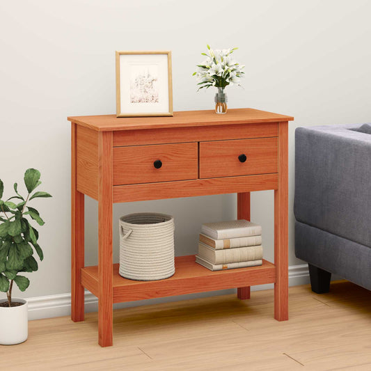 Tavolo consolle con cassetto Marrone cerato 75 x 35 x 75 cm | homemem39