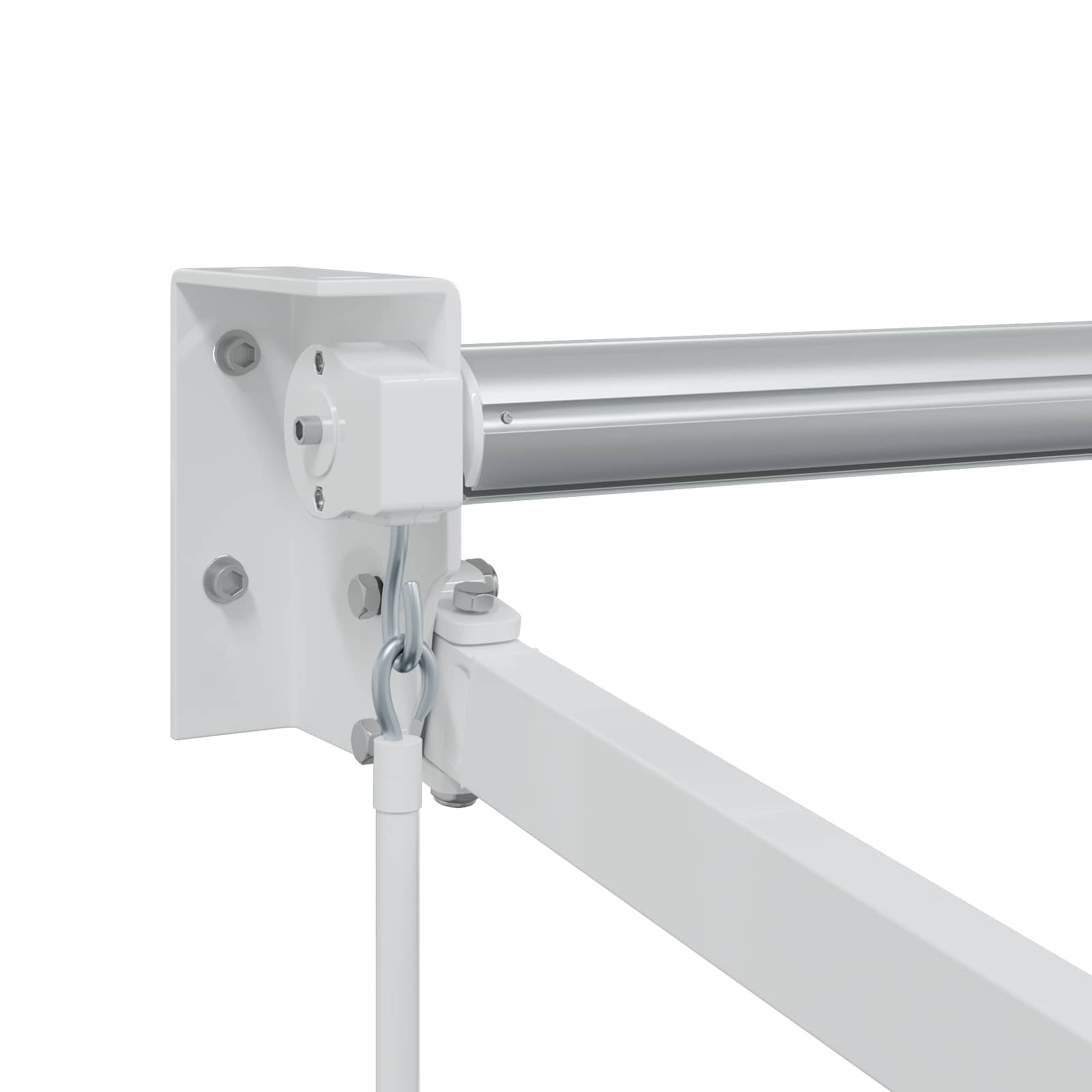 Telaio per tende da sole retrattile manuale Bianco 3 x 2 m | homemem39