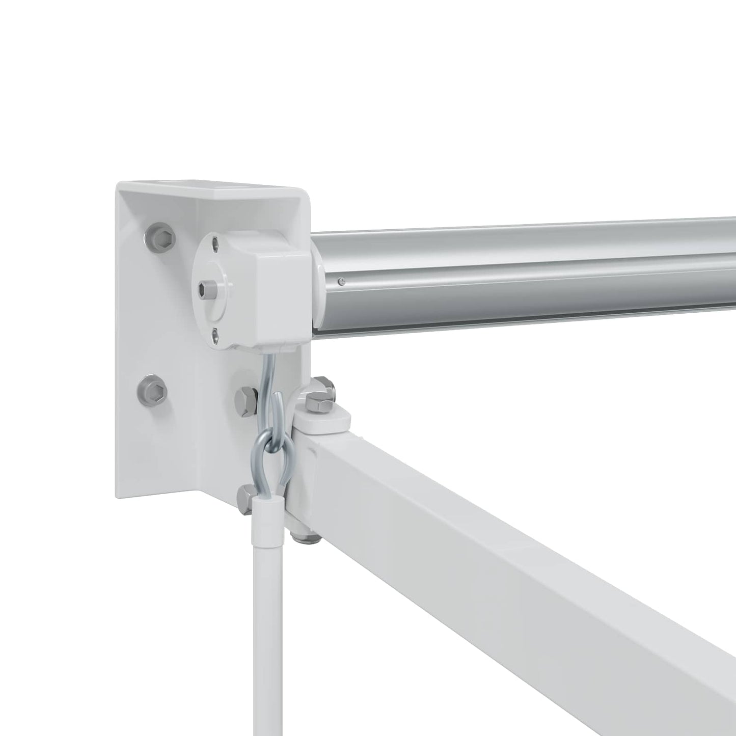 Telaio per tende da sole retrattile manuale Bianco 4 x 2 m | homemem39