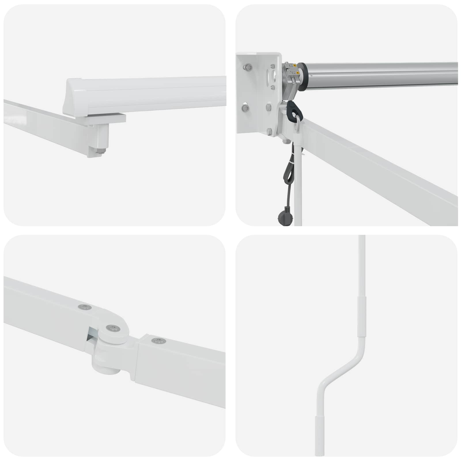 Struttura della tenda elettrica retrattile Bianco 4 x 2 m | homemem39