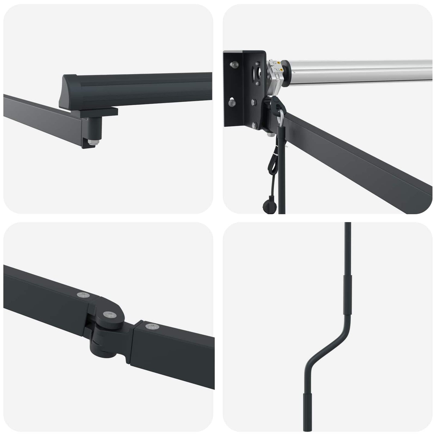 Struttura della tenda elettrica retrattile Antracite 2,5 x 2 m | homemem39