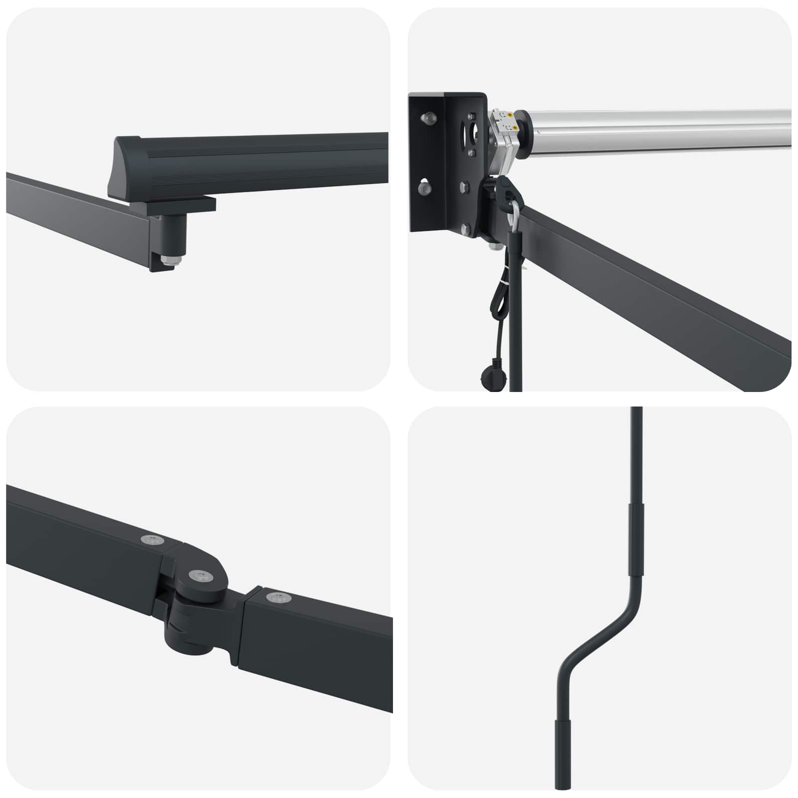 Struttura della tenda elettrica retrattile Antracite 3,5 x 2 m | homemem39