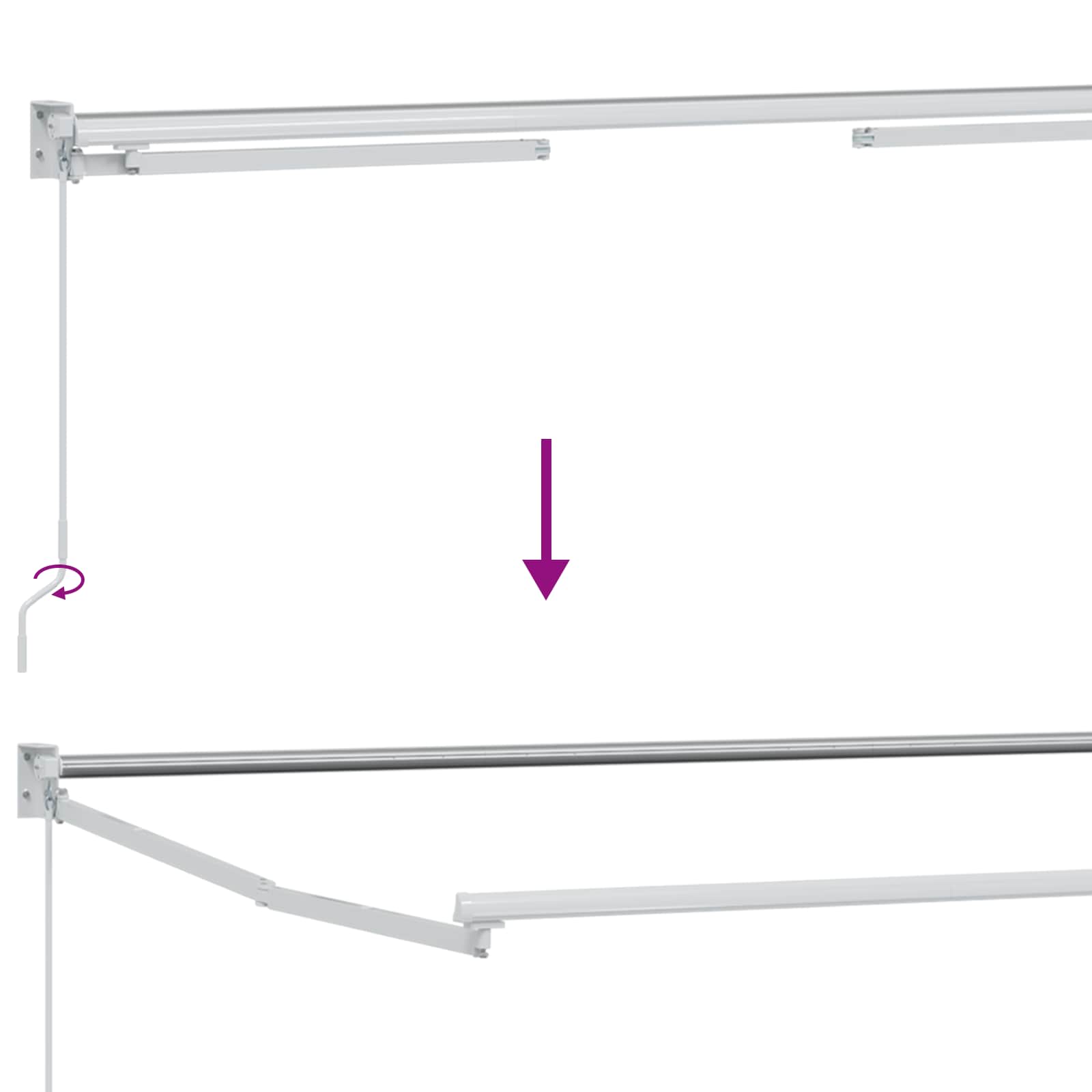 Struttura della tenda elettrica retrattile Bianco 3 x 2 m | homemem39