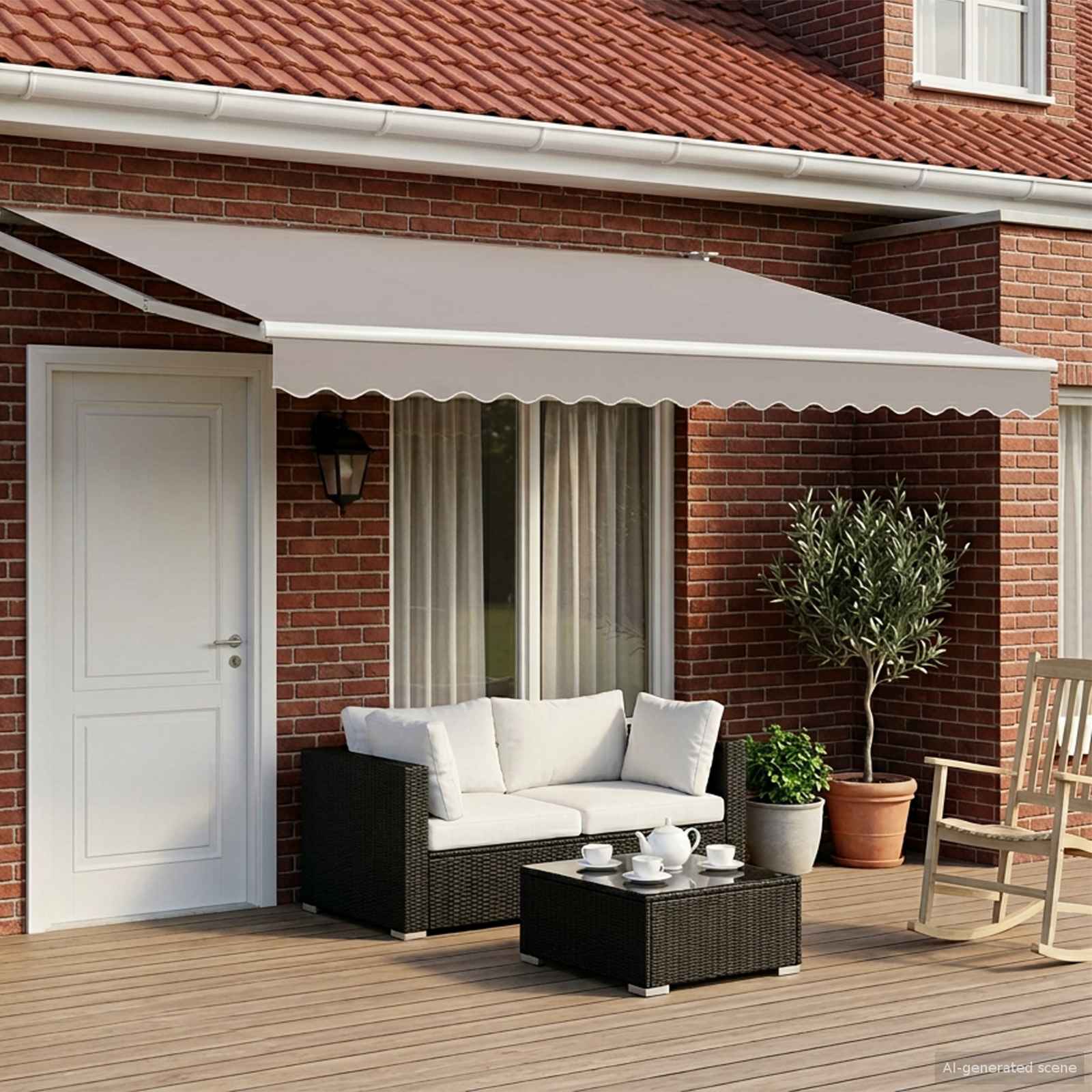 Struttura della tenda elettrica retrattile Bianco 4 x 2 m | homemem39