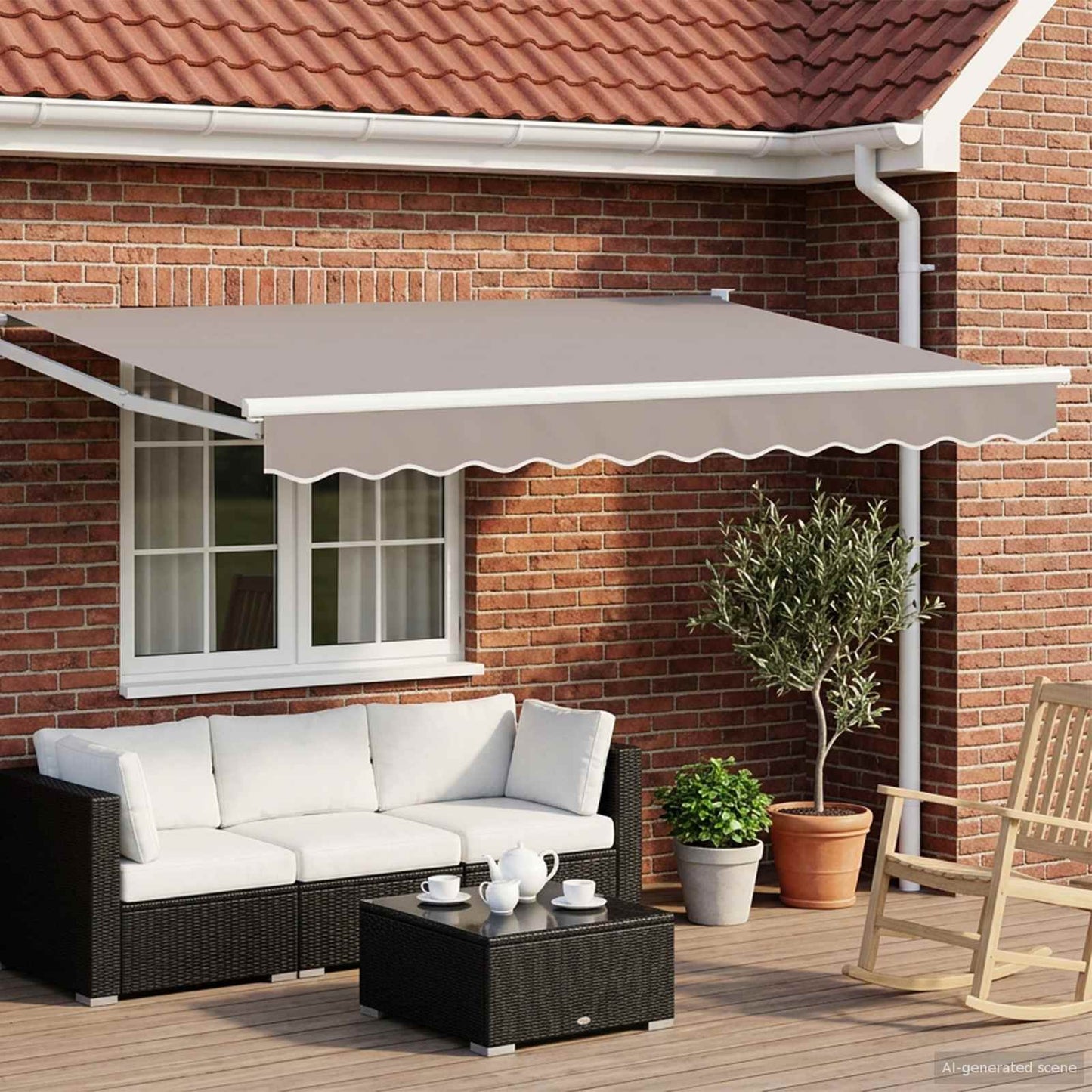 Struttura della tenda elettrica retrattile Bianco 3 x 2,5 m | homemem39