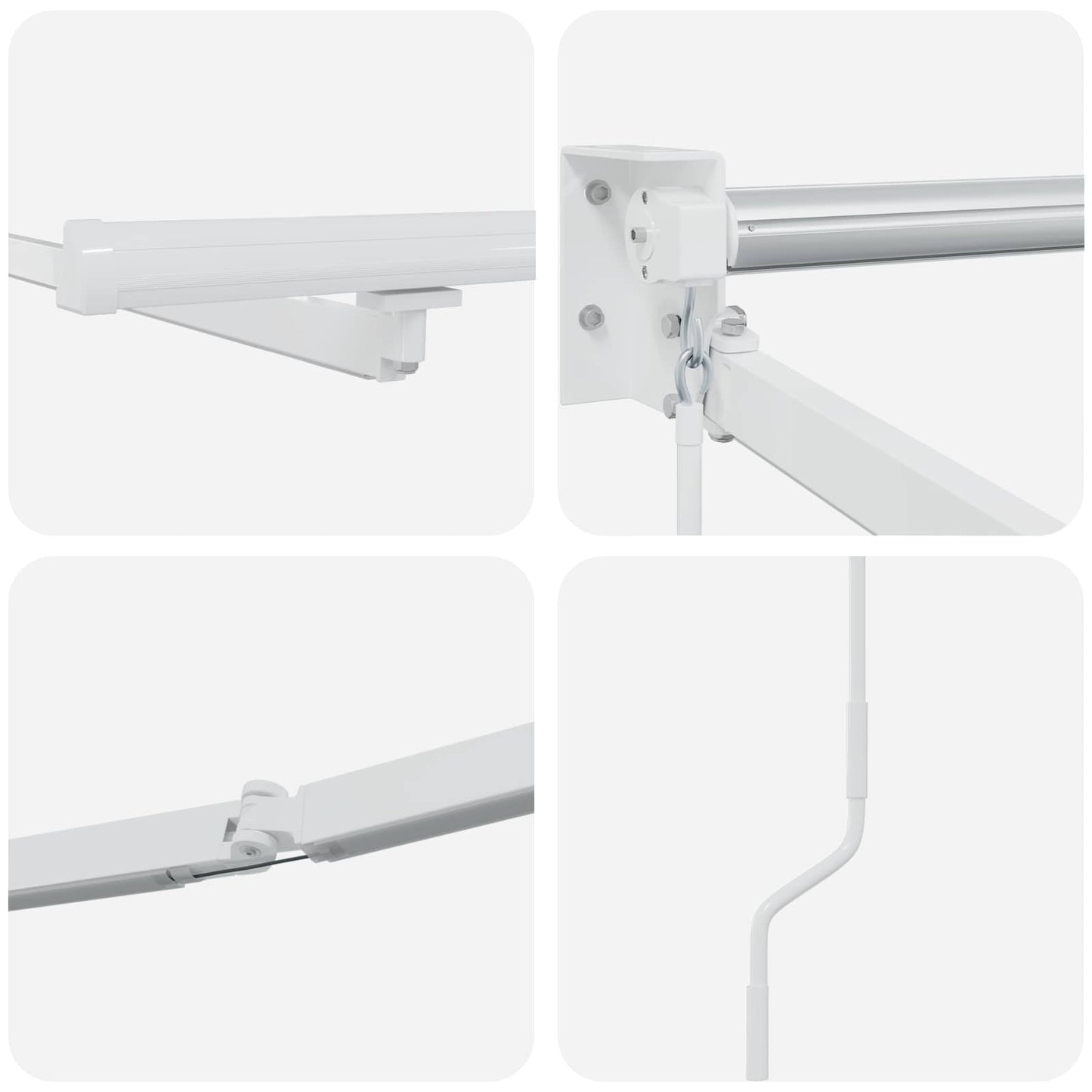 Struttura della tenda elettrica retrattile Bianco 4,5 × 3 m | homemem39