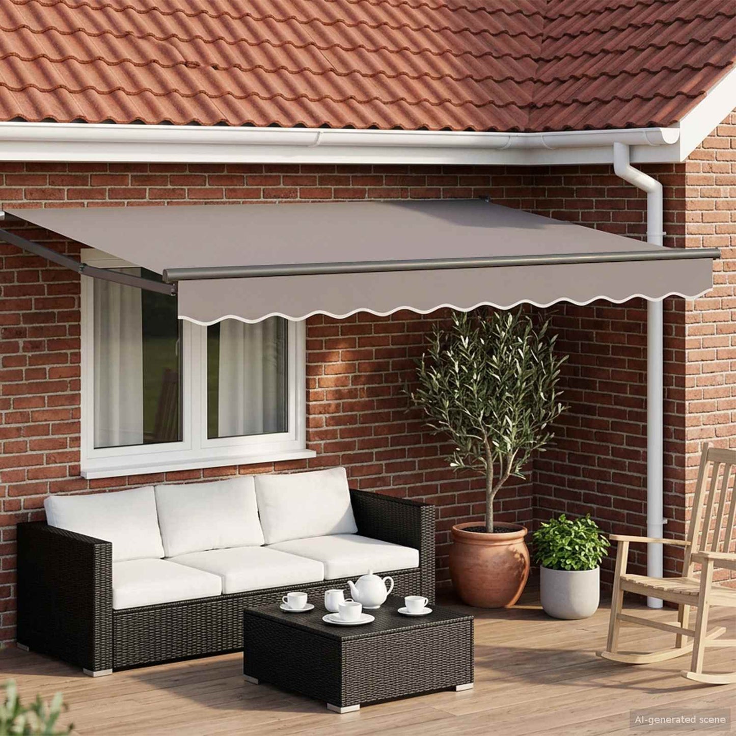 Struttura della tenda elettrica retrattile Antracite 3,5 x 2 m | homemem39