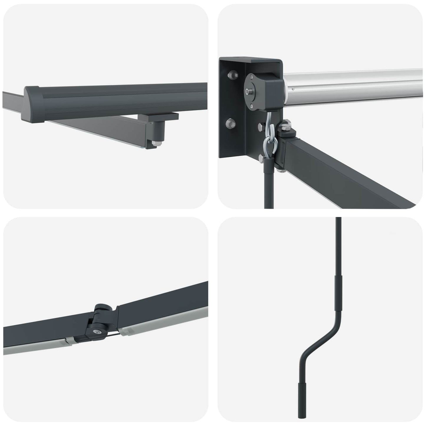 Struttura della tenda elettrica retrattile Antracite 4 x 2 m | homemem39
