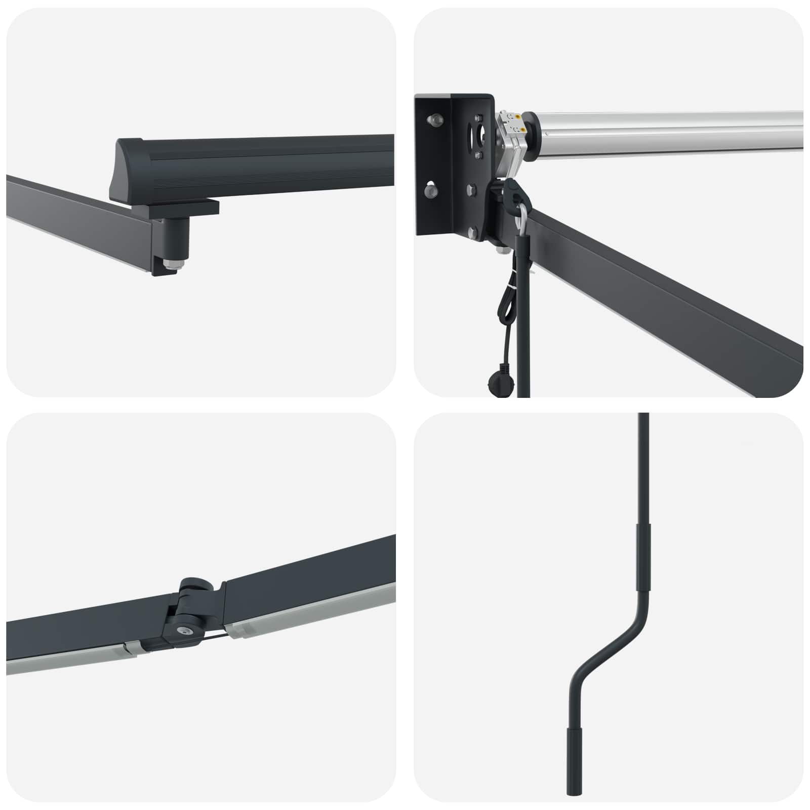 Struttura della tenda elettrica retrattile Antracite 3,5 x 2 m | homemem39