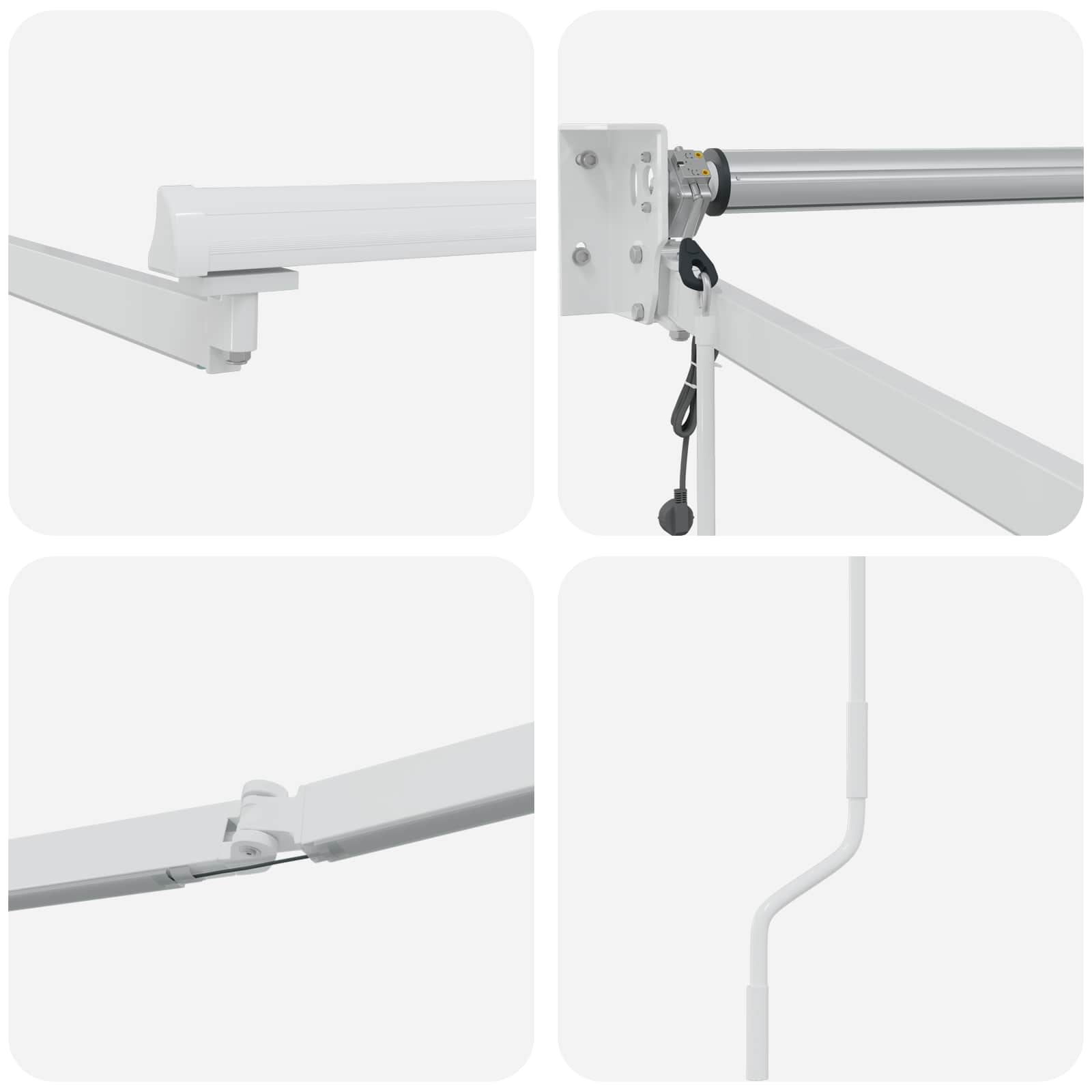 Struttura della tenda elettrica retrattile Bianco 2,5 x 2 m | homemem39
