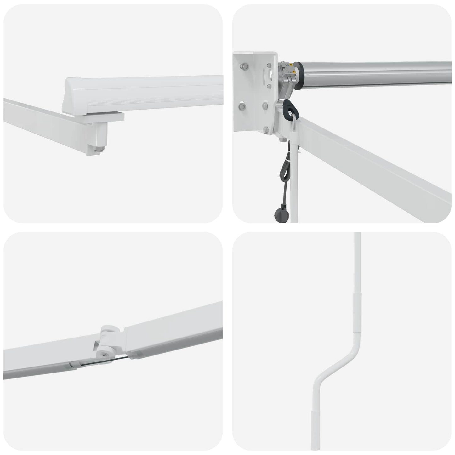 Struttura della tenda elettrica retrattile Bianco 4 × 3 m | homemem39