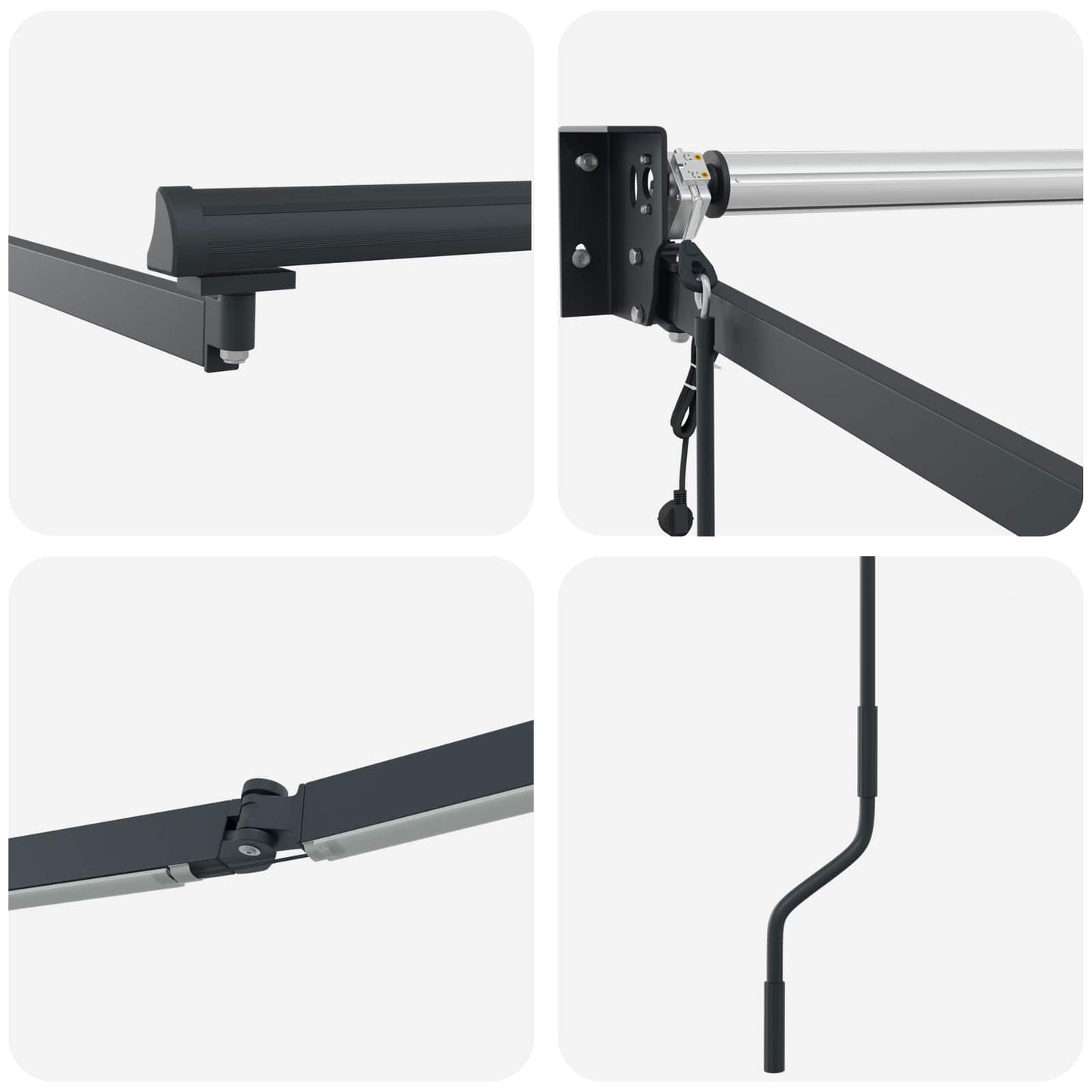 Struttura della tenda elettrica retrattile Antracite 2,5 x 2 m | homemem39