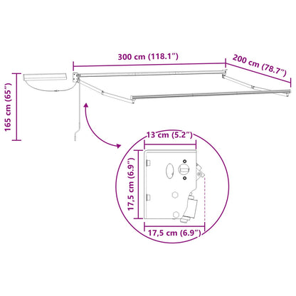 Struttura della tenda elettrica retrattile Antracite 3 x 2 m | homemem39
