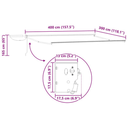 Struttura della tenda elettrica retrattile Antracite 4 × 3 m | homemem39